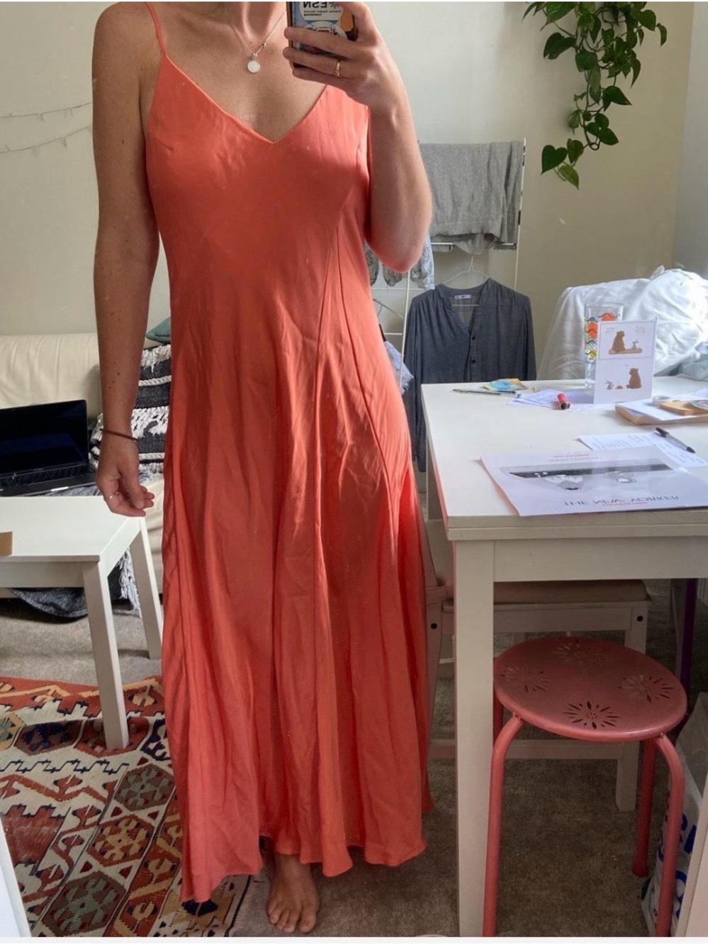 NWOT Coral Silky Dress from Essentiel Antwerp